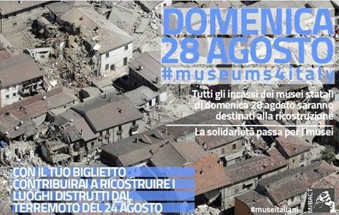 Anche Palazzo Piacentini tra i #museums4italy. Domenica di solidarietà in favore delle popolazioni colpite dal sisma