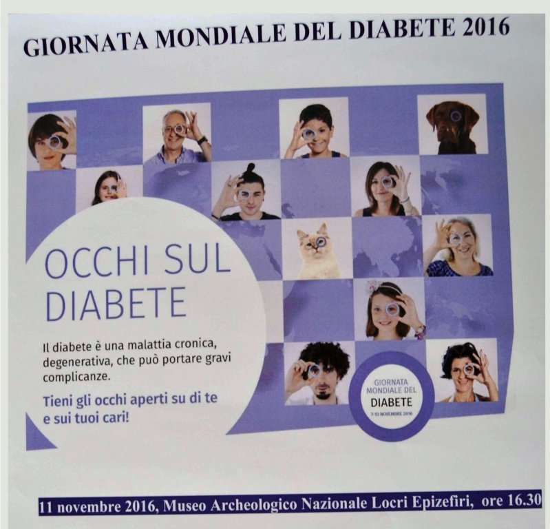 Giornata mondiale del diabete, Museo e Parco Archeologico Nazionale di Locri Light up the skyline