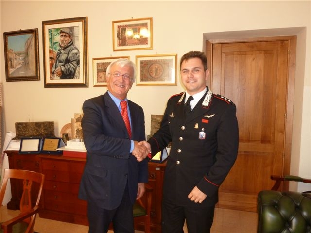 Il Sindaco Filareto ha incontrato il nuovo Comandante della Compagnia dei Carabinieri, il Capitano Panebianco