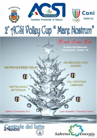 Natale sotto rete: Asd pallavolo Battipaglia si  aggiudica la 2^ Acsi volley cup “Mare nostrum”