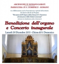 Chiesa San Domenico, domani benedizione dell’organo e concerto inaugurale