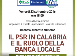 Il 23 settembre incontro-dibattito sui finanziamenti in agricoltura