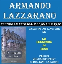 Venerdì l’Incontro con l’Autore Armando Lazzarano