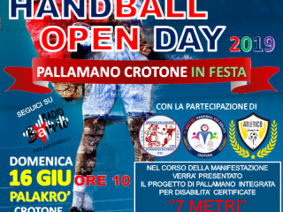 Il 16 giugno l'open day organizzato dalla Pallamano Crotone