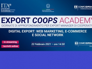 “Export Coops Academy” fa tappa in Calabria con un nuovo webinar su Export digitale e social media marketing
