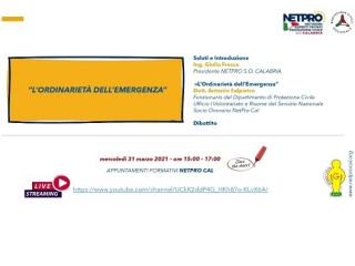 Netpro Cal promuove l'ordinarietà dell'emergenza