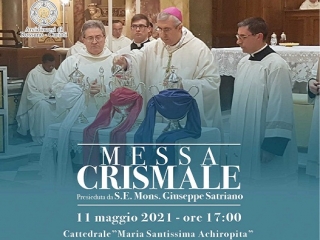 L’11 maggio la  Santa  Messa Crismale, presieduta da Mons. Giuseppe Satriano