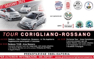 Tour Corigliano Rossano auto e moto con ospite il Club 500 Abarth Calabria