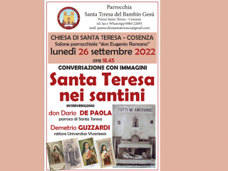 Il 26 settembre conversazione su Santa Teresa nei santini