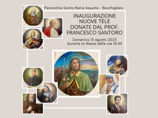 Il 13 agosto nella chiesa San Rocco inaugurazione tele professor Santoro
