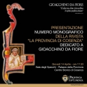 La rivista della Provincia di Cosenza dedica un numero speciale a Gioacchino da Fiore. Domani la presentazione