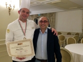 Il cuoco pescarese Michele Ottalevi sul podio  del Campionato nazionale finger food