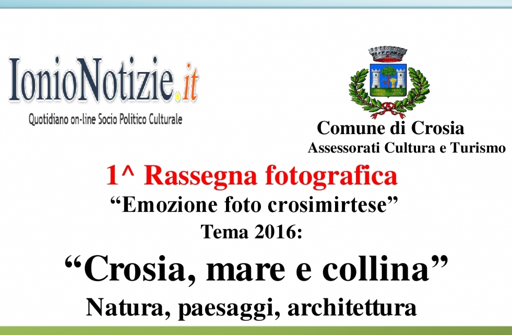 Rassegna fotografica di IonioNotizie.it, giovedì 7 luglio la premiazione