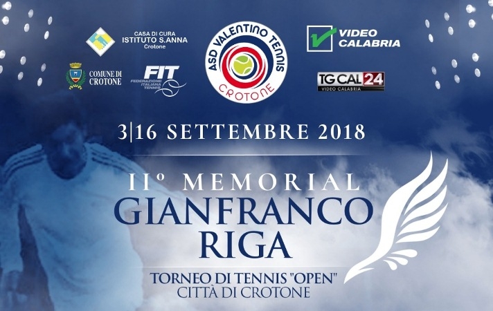 II Memorial di tennis intitolato a Gianfranco Riga