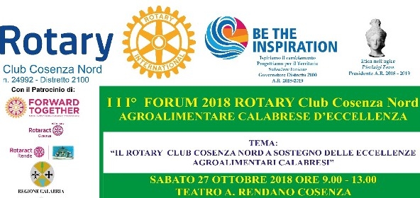 Il 27 ottobre il 3° Forum sull'agroalimentare in Calabria