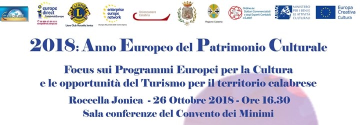 2018: anno europeo del Patrimonio Culturale. Il 26 ottobre focus sui programmi per la cultura e il turismo