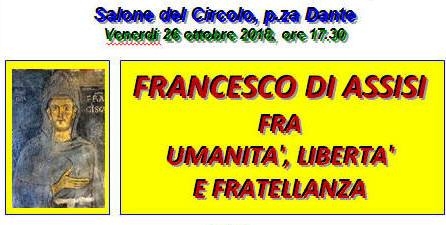 Al Circolo Zanotti Bianco si parlerà di San Francesco d’Assisi