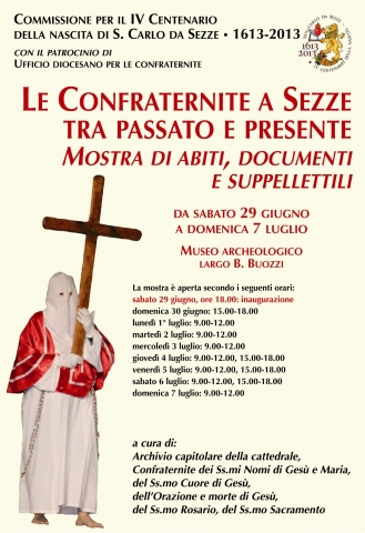 Domani inaugurazione della mostra “Le Confraternite a Sezze tra passato e presente”
