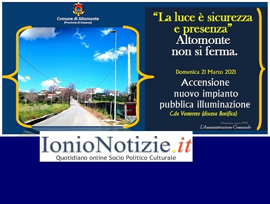 Verranno illuminate zone a oggi non servite
