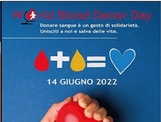 L’Amministrazione comunale parteciperà con l’Avis alla Giornata mondiale del donatore di sangue