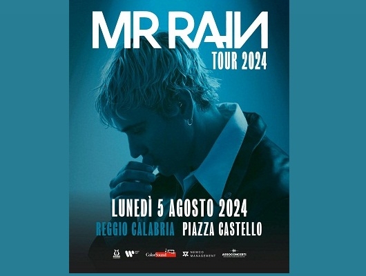 Mr Rain a Reggio Calabria, unica tappa calabrese del suo tour
