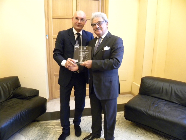 Il Sindaco Di Giorgi saluta il Questore D’Angelo
