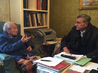 Fusione, Geraci incontra Giovanni Sapia. Il sindaco: Un monumento vivente alla cultura