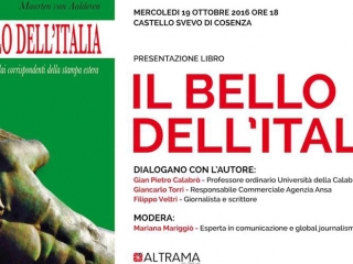 “Il bello dell’Italia. Il Belpaese visto dai corrispondenti della stampa estera”. Il 19 ottobre la presentazione del libro di Van Aalderen