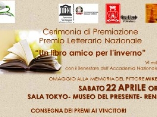 6° Premio letterario nazionale “Un libro amico per l'inverno”, il 22 aprile la cerimonia conclusiva