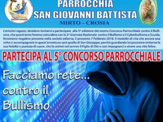 La parrocchia “San Giovanni Battista” ha indetto il 5° concorso contro il bullismo