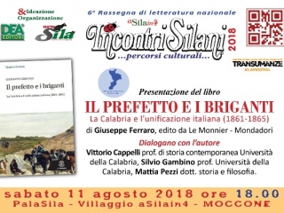 L’11 agosto a Camigliatello la presentazione del volume di Giuseppe Ferraro, Il prefetto e i briganti