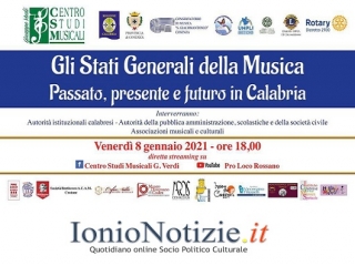 Gli stati generali della musica. Passato, presente e futuro in Calabria. Diretta su Facebook e YouTube