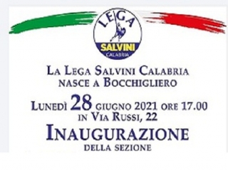 Il 28 giugno inaugurazione sezione politica Lega Salvini Calabria