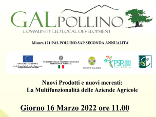 Il 16 marzo incontro Gal sui nuovi mercati: la multifunzionalità delle aziende agricole