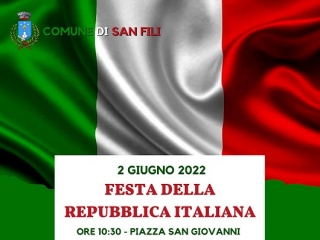 Festa Repubblica, il 2 giugno a San Fili manifestazione in piazza San Giovanni