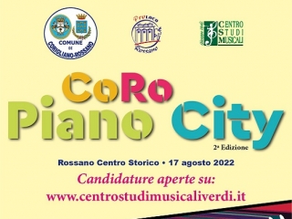 CORO PIANO CITY, AL VIA LE CANDIDATURE PER LA 2^ EDIZIONE.