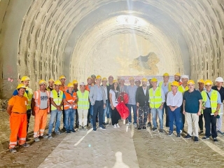 La Succurro ha inaugurato il completamento dello scavo della galleria stradale che collega Tarsia con Sibari