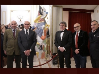 Inaugurata al Rendano la scultura del Mab “Arlecchino” di Gino Severini