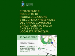 Finanziato progetto per Riqualificazione Parco Comunale “Carlo Alberto Dalla Chiesa”