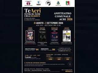 TEACRI 2026: IL TEATRO CHE UNISCE, LA SOLIDARIETÀ CHE COSTRUISCE