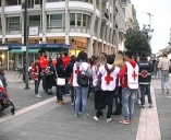 La Croce rossa italiana ha realizzato un flash mob sulla sicurezza stradale