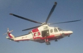 Evacuazione medica di  migranti soccorsi  da elicottero dalla Guardia Costiera Etnea