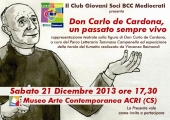 Domani una rappresentazione teatrale su don Carlo De Cardona